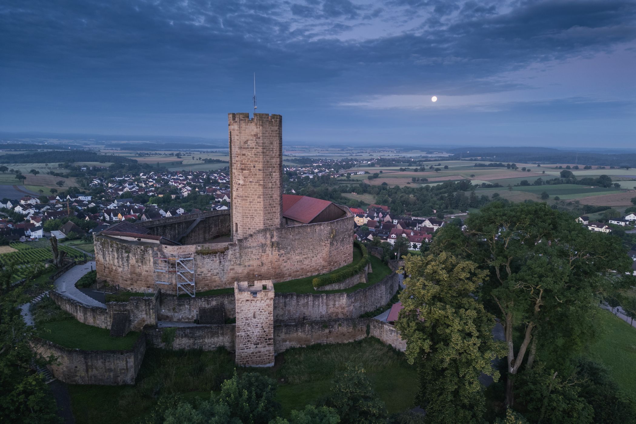 Burg Steinsberg with the drone, Germany
