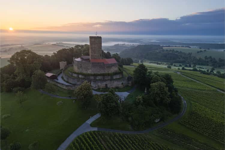Burg Steinsberg with the drone