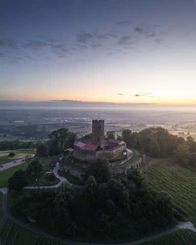 Burg Steinsberg with the drone