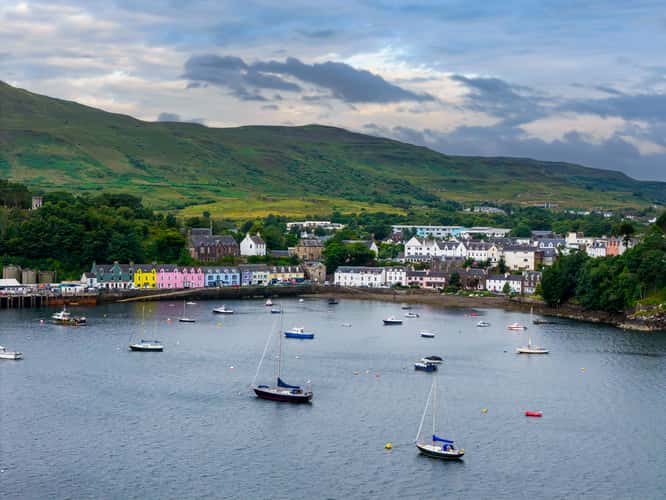 Colorful houses of Portree, Isle of Skye, Scotland