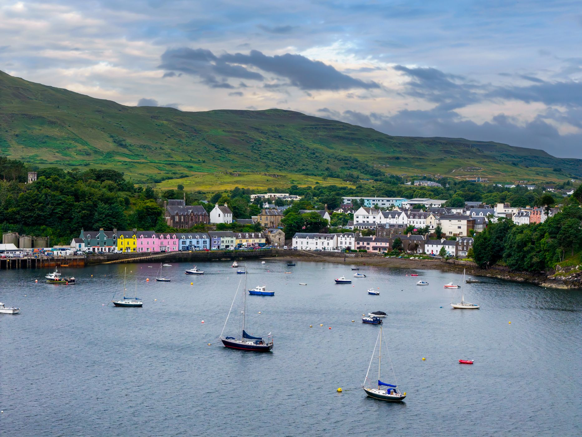 Colorful houses of Portree, Isle of Skye, Scotland, United Kingdom