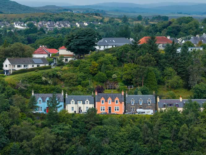 Colorful houses of Portree, Isle of Skye, Scotland