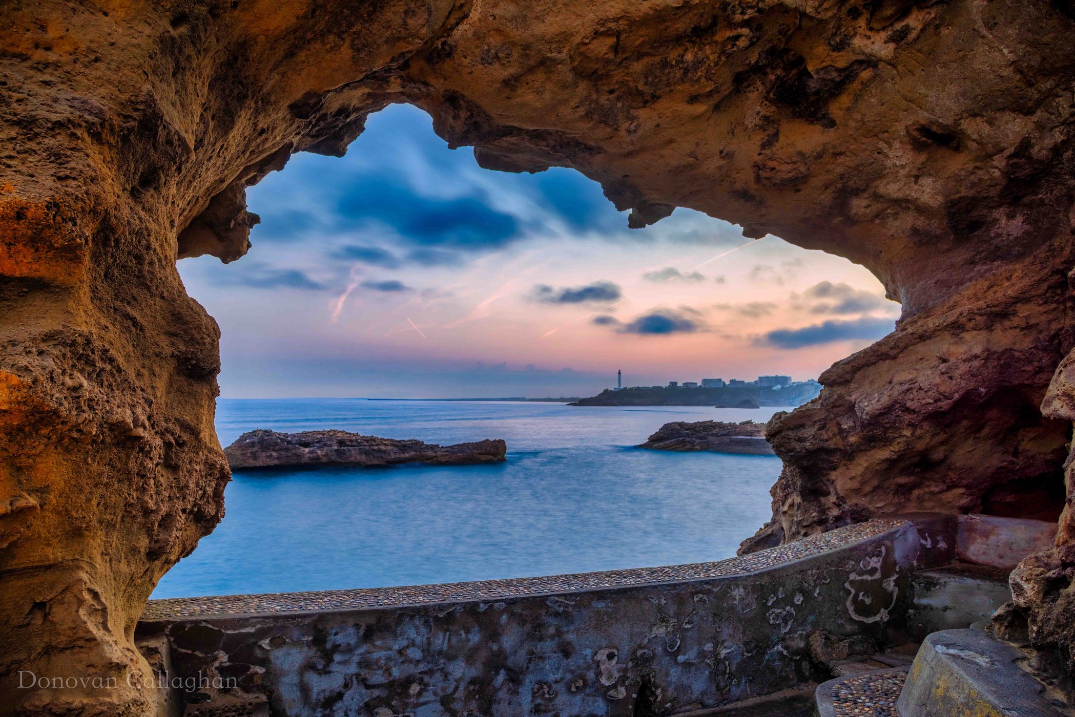 Hole in the rock, Rocher de la Vierge, Biarritz, France