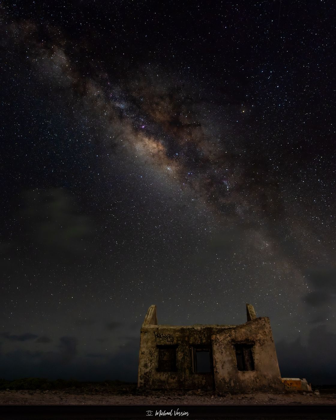 House ruins next to the Willems Tower, Bonaire, Bonaire