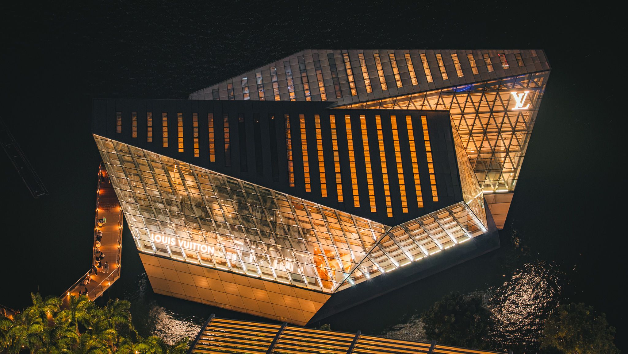 Marina Bay view from top of Bay sands platform, Singapore