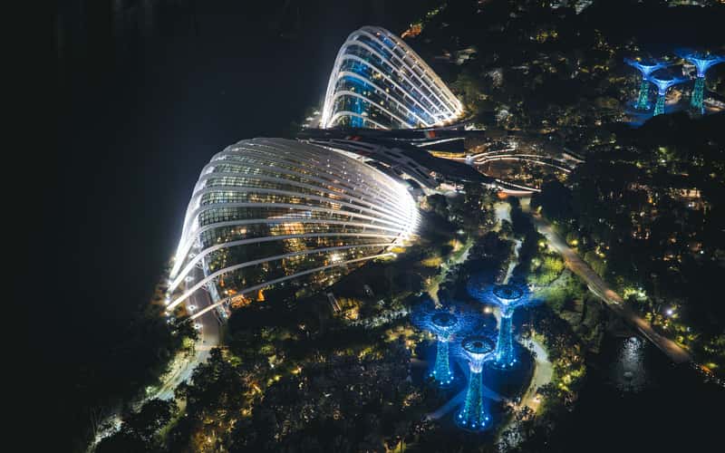 Marina Bay view from top of Bay sands platform