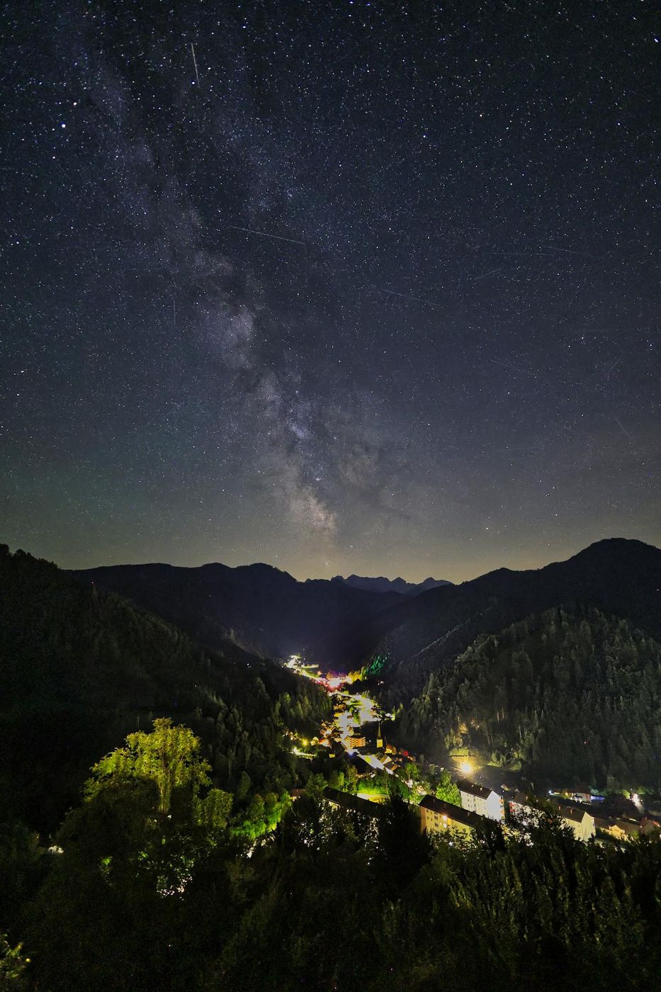 Milky Way over Bad Eisenkappel, Austria