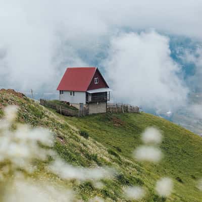 Mountain hut Gorderdzi Pass, Georgia, Georgia