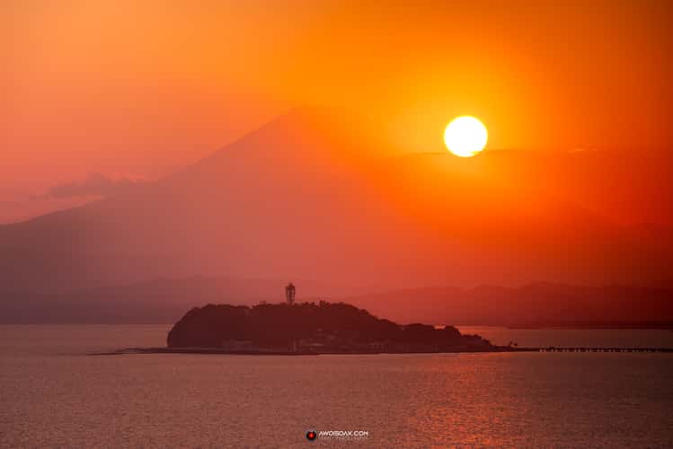 Mt. Fuji and Enoshima from Osaki Park
