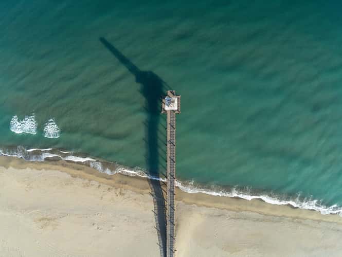 Port-Leucate's wooden walkway