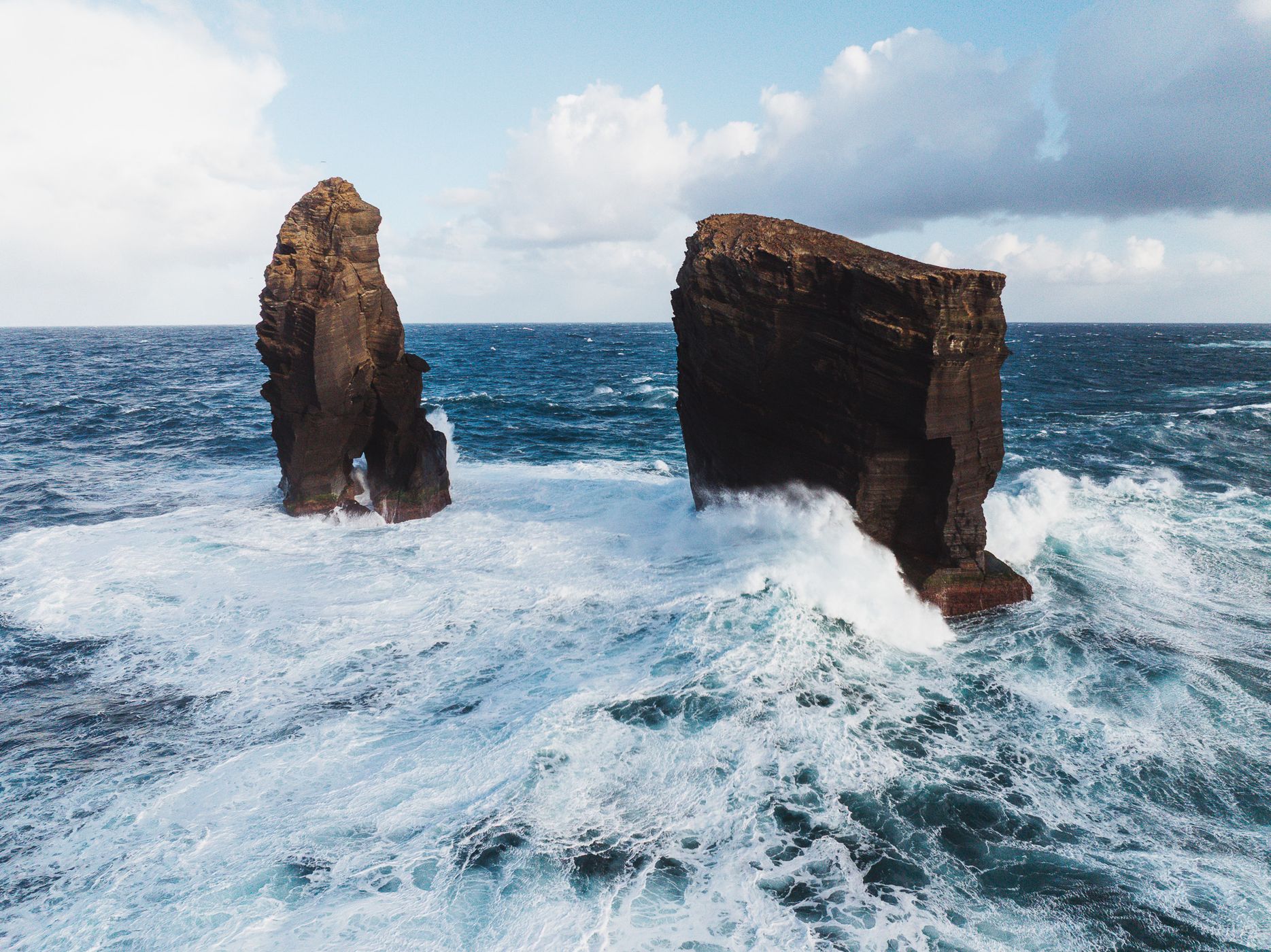 Sea stacks at Mosteiros Beach, Azores Islands, Portugal