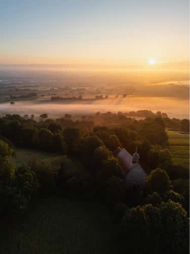 St.-Anna-Kapelle near Castle Steinsberg (drone)
