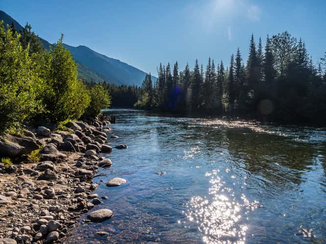 Stewart Cassier Highway crossing Cottonwood River