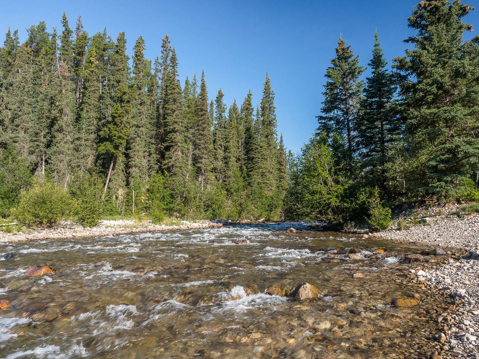 Stewart Cassier Highway crossing Cottonwood River, Canada