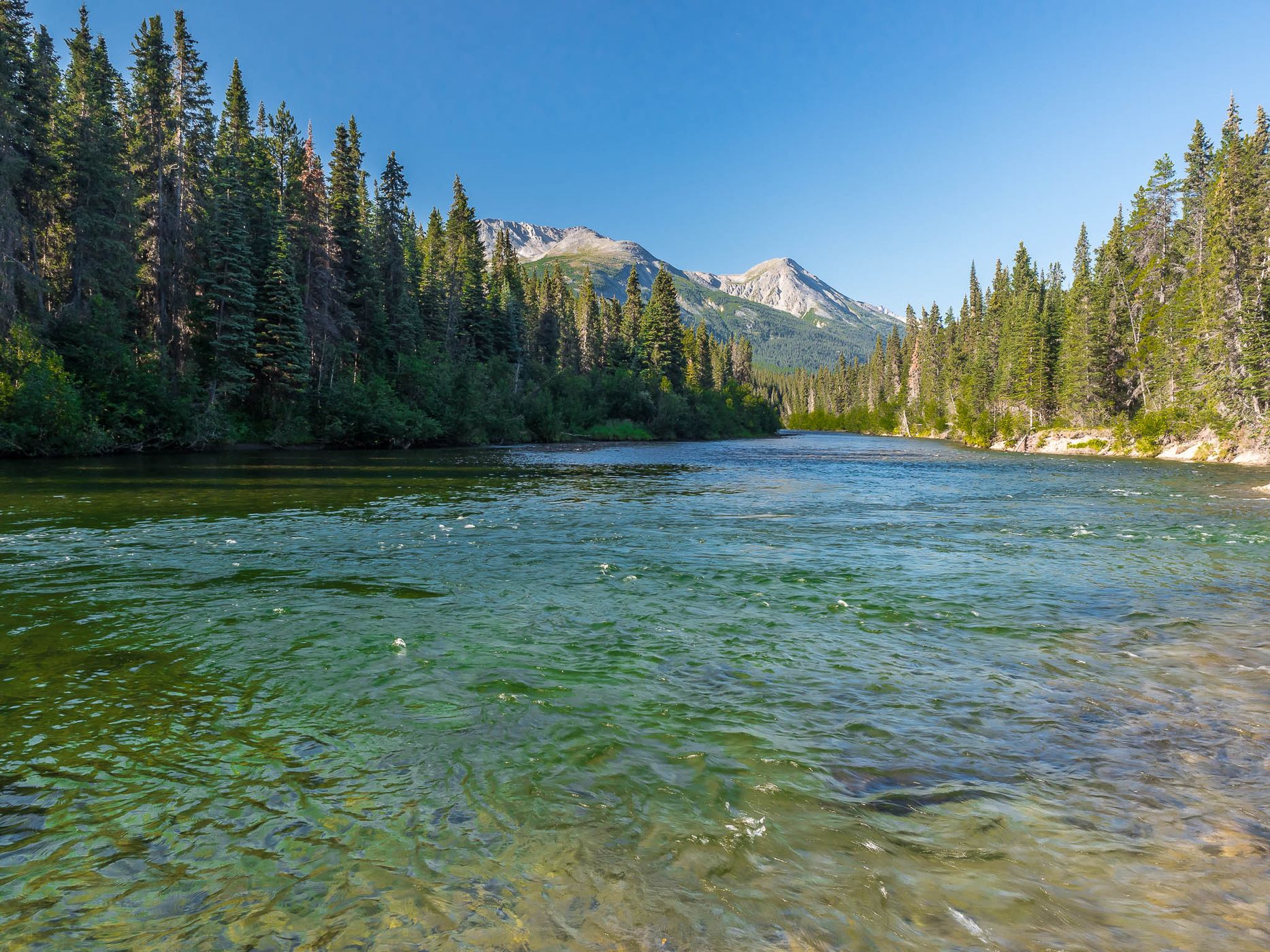 Stewart Cassier Highway crossing Cottonwood River, Canada