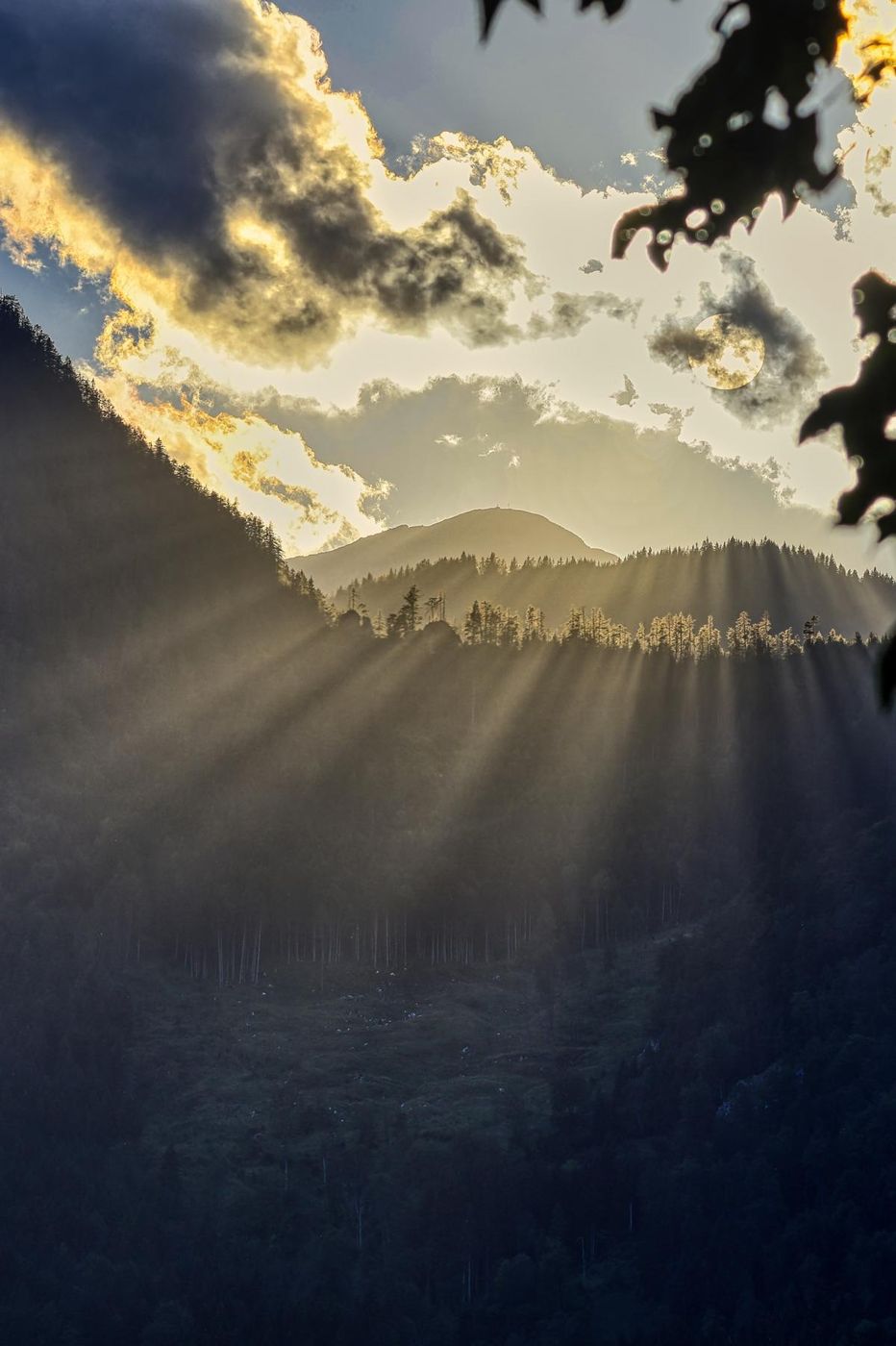 sunset over Hochobir, Austria
