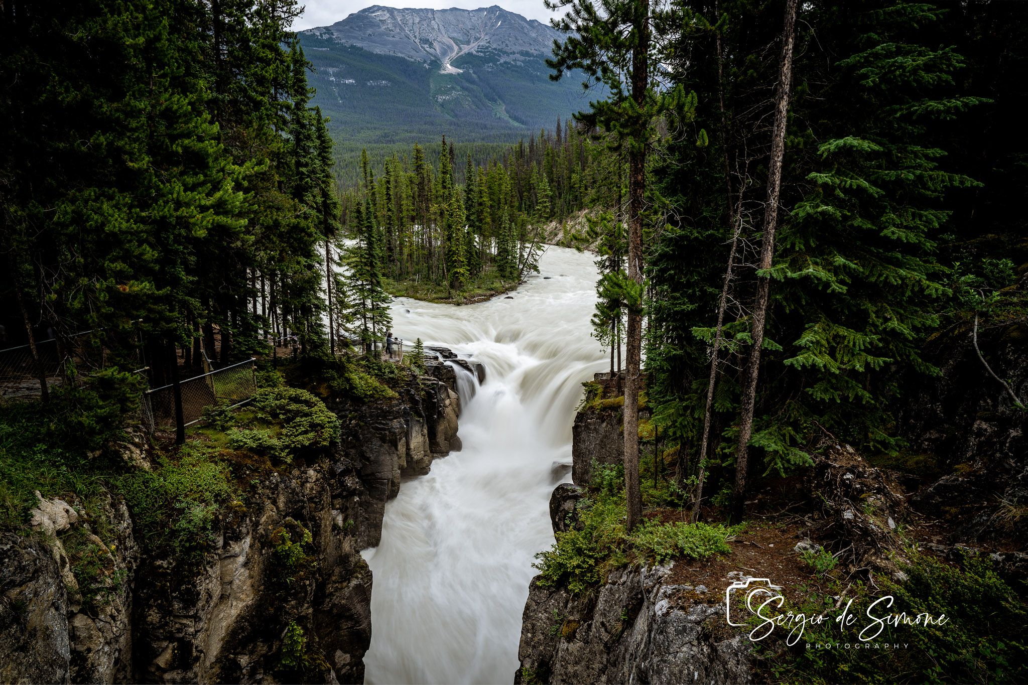 Sunwapta Falls from the Bridge, Canada