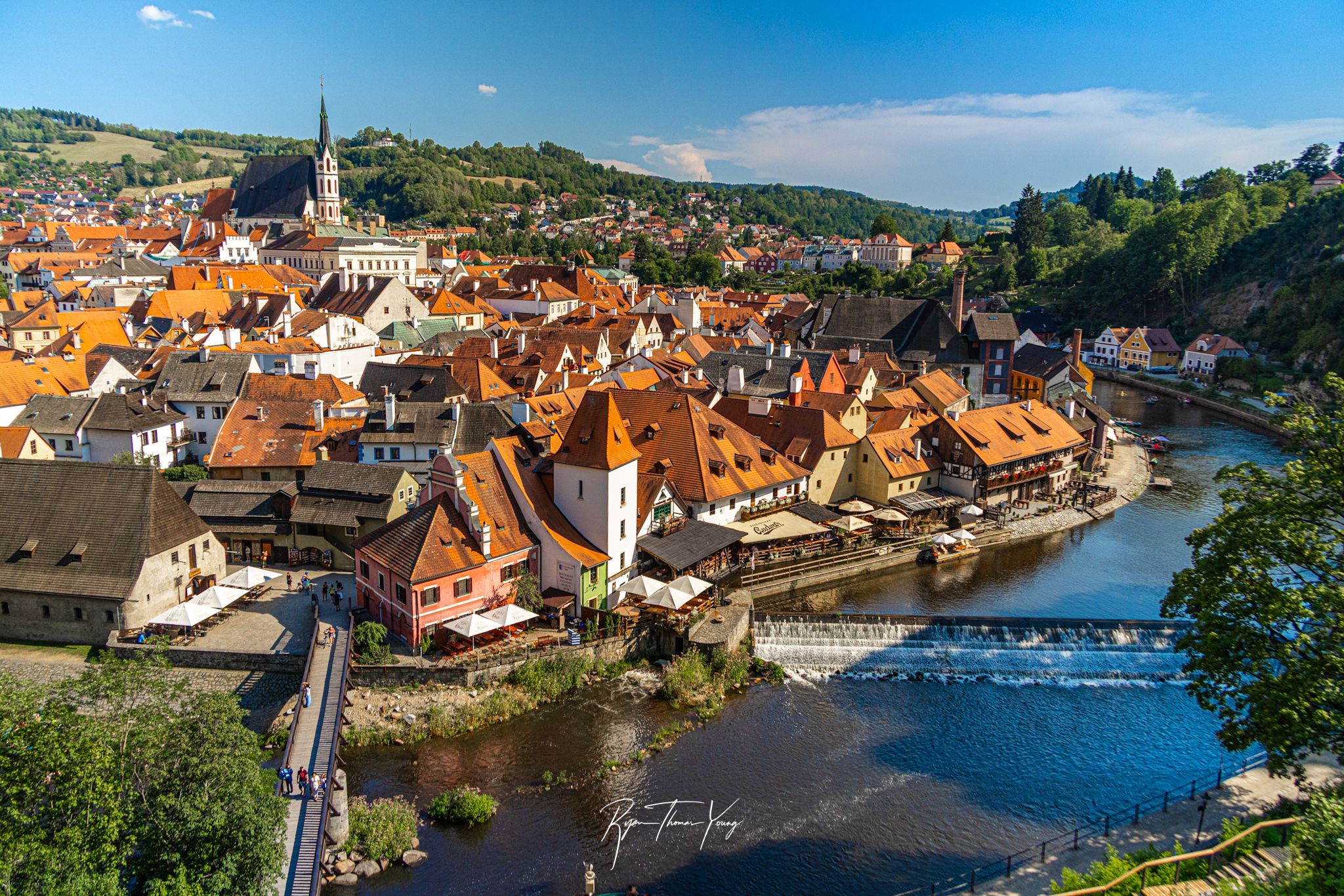 Through a window from atop the bridge, Czech Republic