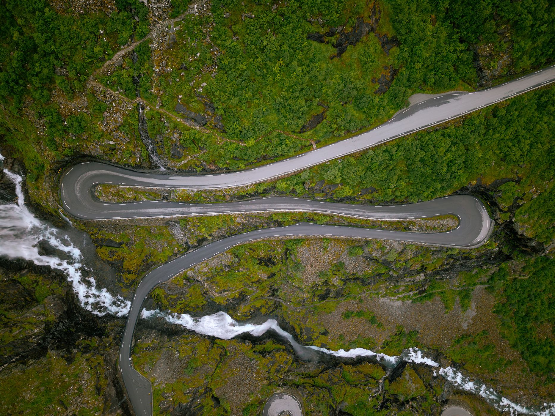 Trollstigen from the air, Norway