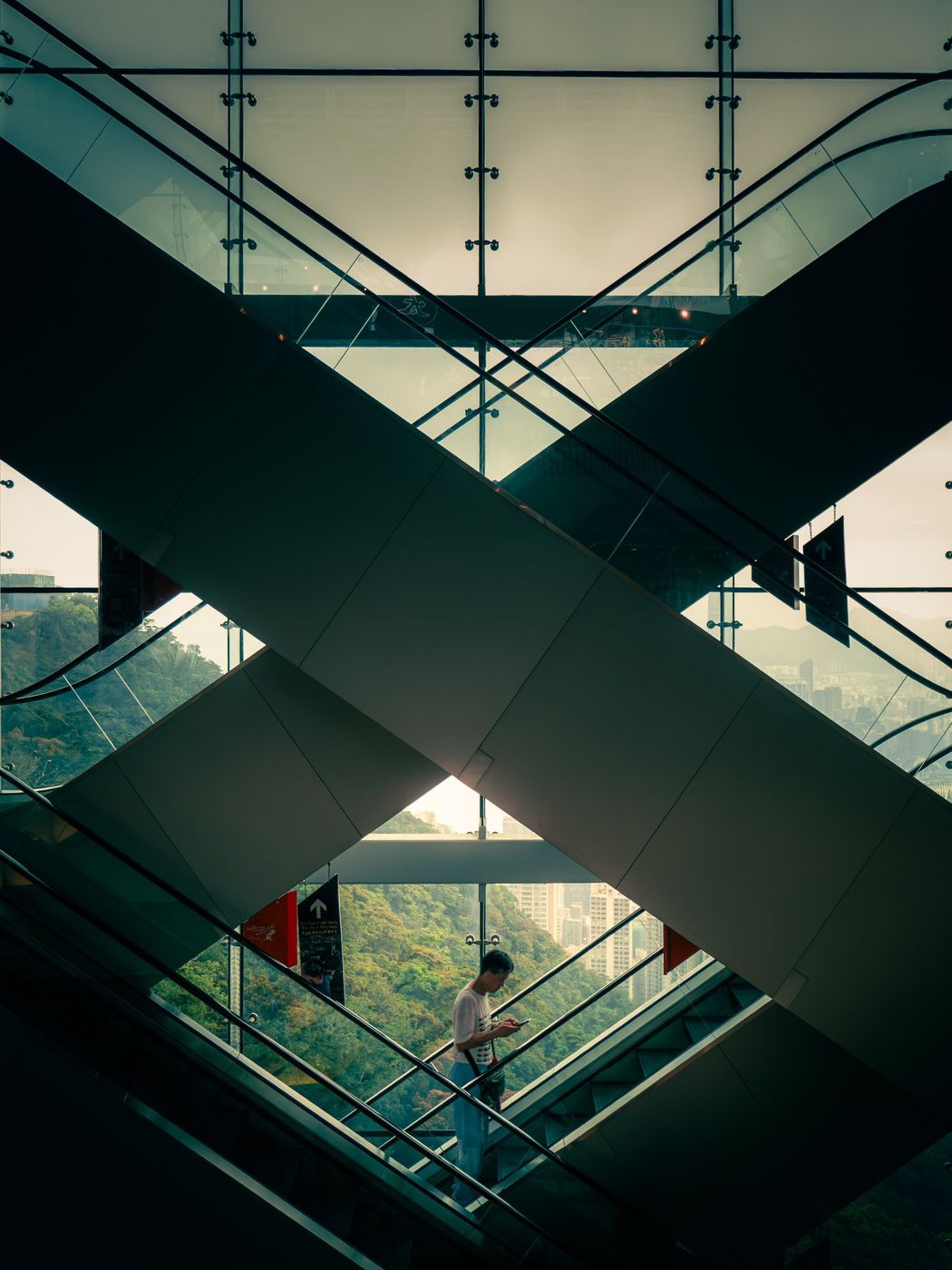 Victoria Peak Escalators, Hong Kong