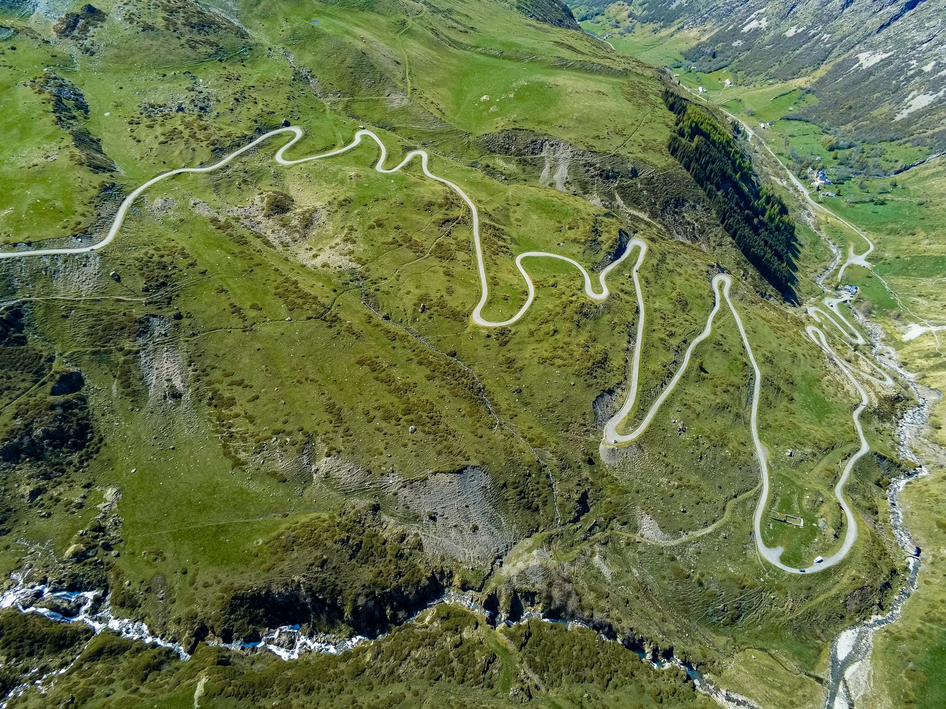 Winding road, France