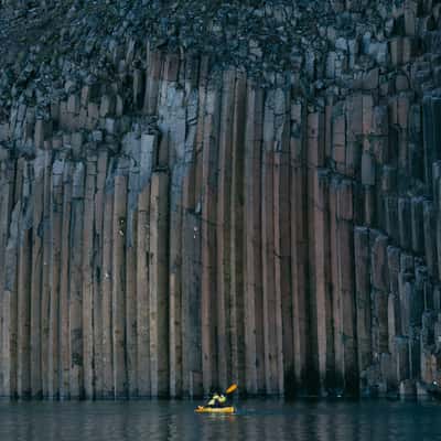 Basalt formations at Vikingebugt, Scoresbysund, Greenland