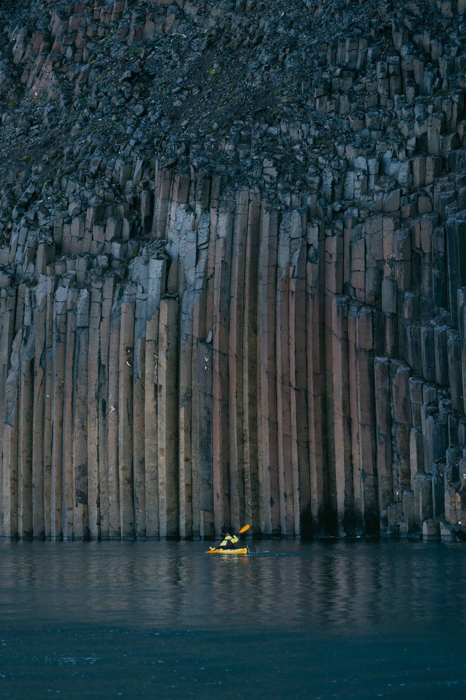 Basalt formations at Vikingebugt, Scoresbysund, Greenland