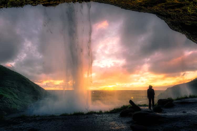 Behind the Seljalandsfoss