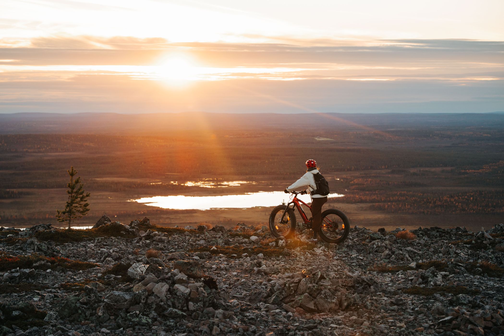 Bike trails close to Ukko-Luosto, Pyhä-Luosto National Park, Finland