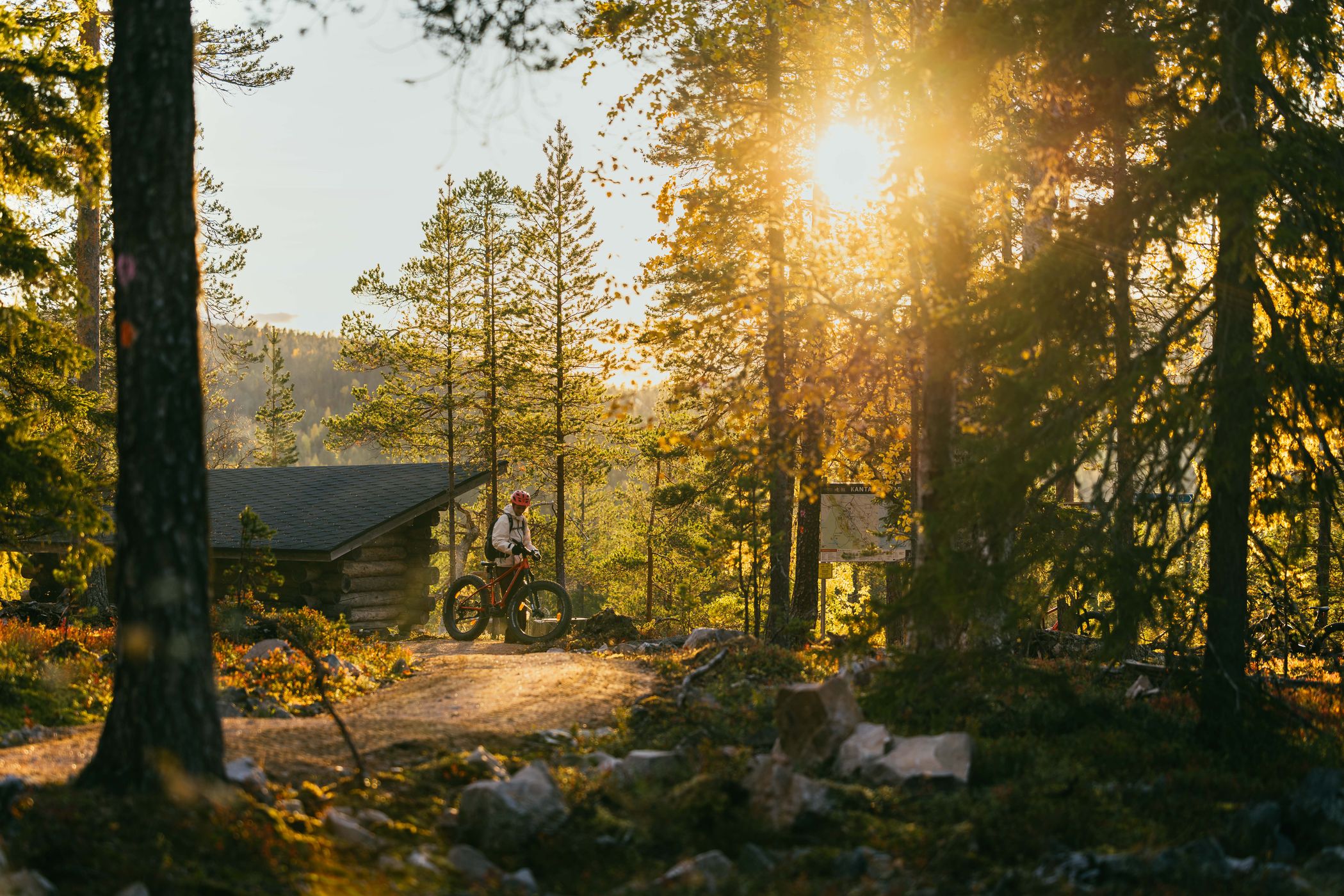 Biking trails in Pyhä-Luosto National Park, Finland