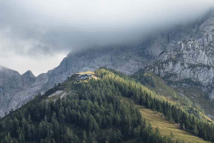 Blick auf die Alpen von der Rossfeld Panoramastrasse