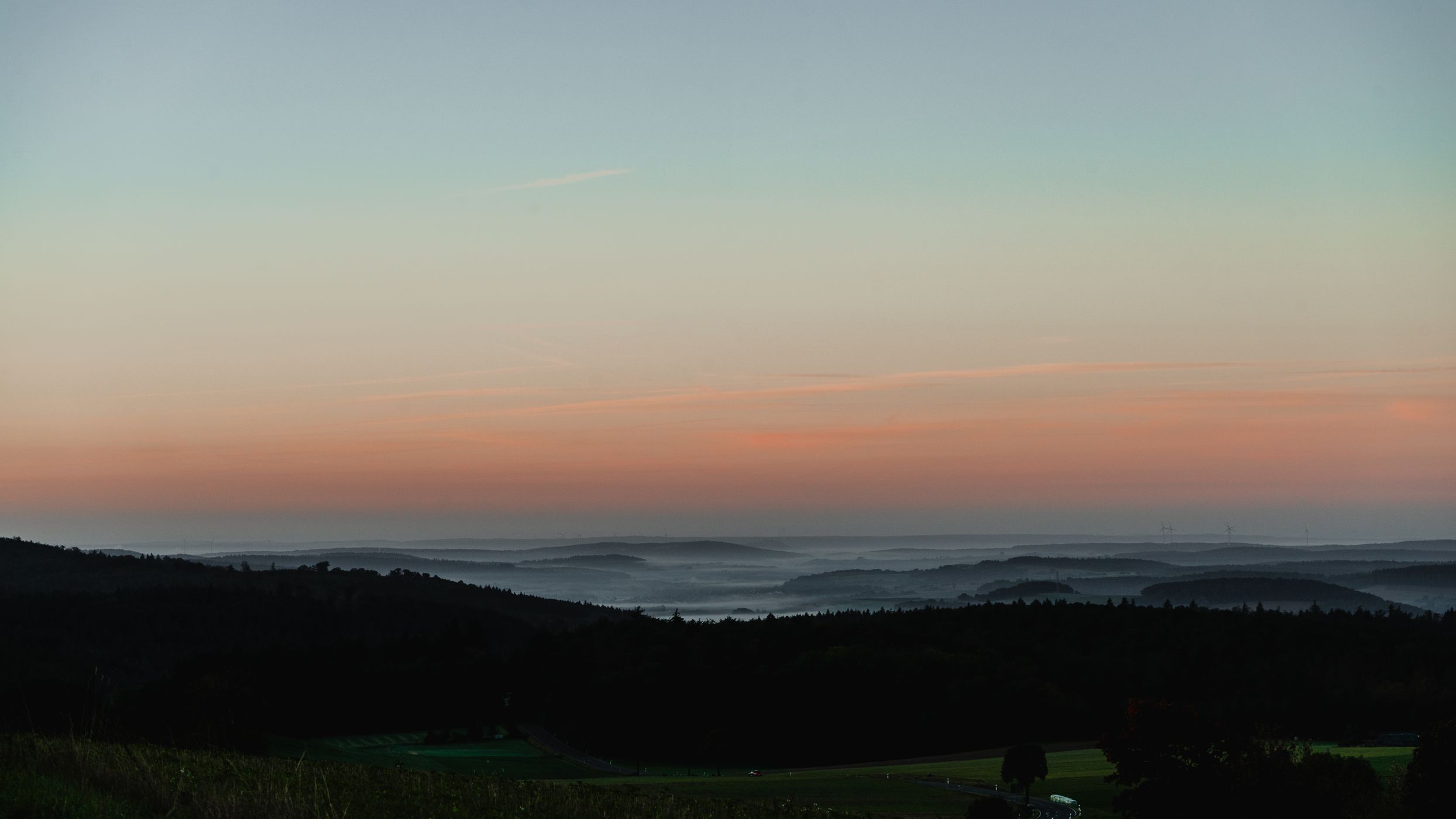 Blick Richtung Haina nach Gemünden, Germany