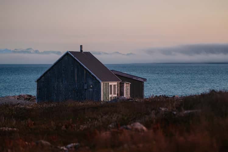 Blue hour in Ittoqqortoormiit, Scoresbysund