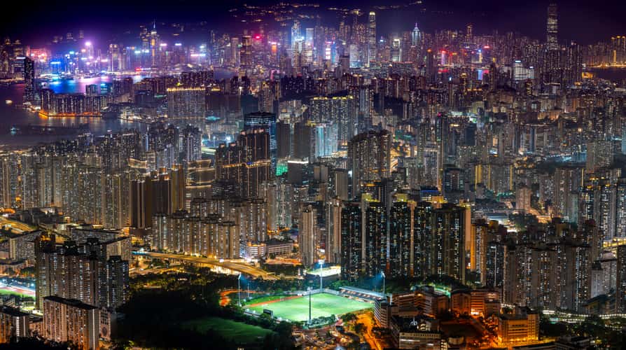 Cityscape of Kowloon & Hong Kong