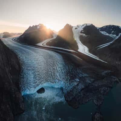 Evigheads Glacier and Mountains, Greenland