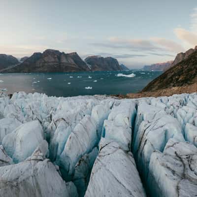 Glacier at Øjford, Scoresbysund, Greenland