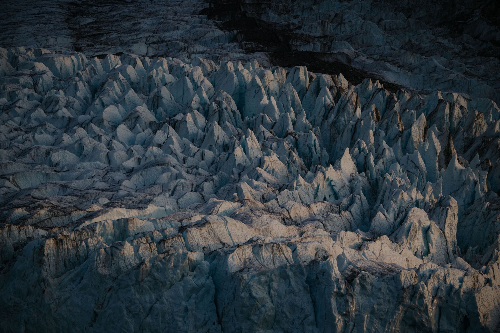 Glacier colors and details, Øjford, Scoresbysund, Greenland