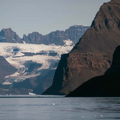 Glaciers and mountains along the South Coast, Scoresbysund, Greenland
