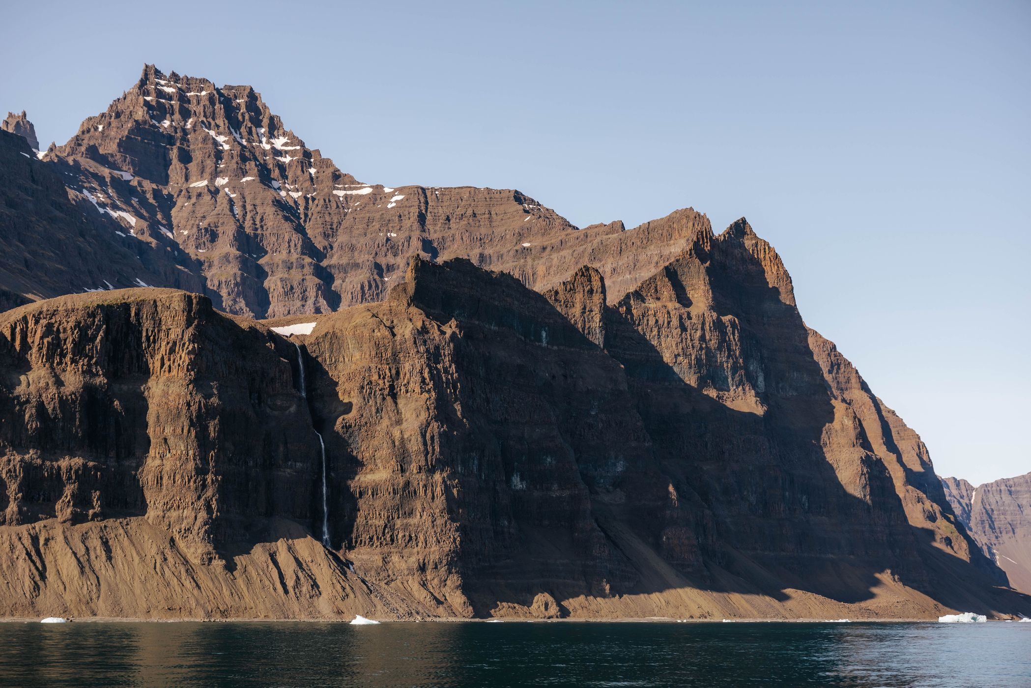 Glaciers and mountains along the South Coast, Scoresbysund, Greenland