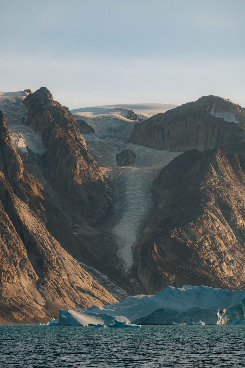 Glaciers and mountains in Øjford, Scoresbysund, Greenland