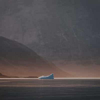 Glaciers and mountains near Bear Island, Bjørne Øer, Greenland