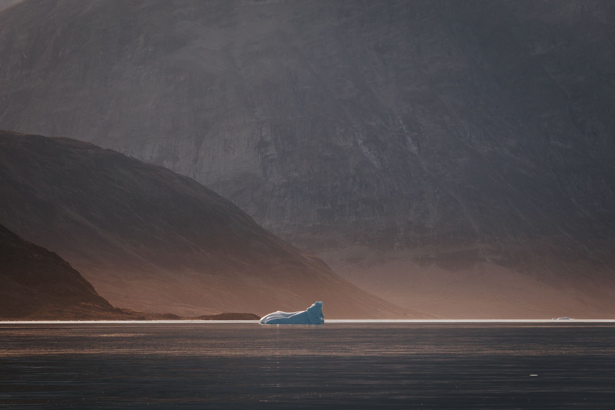 Glaciers and mountains near Bear Island, Bjørne Øer, Greenland