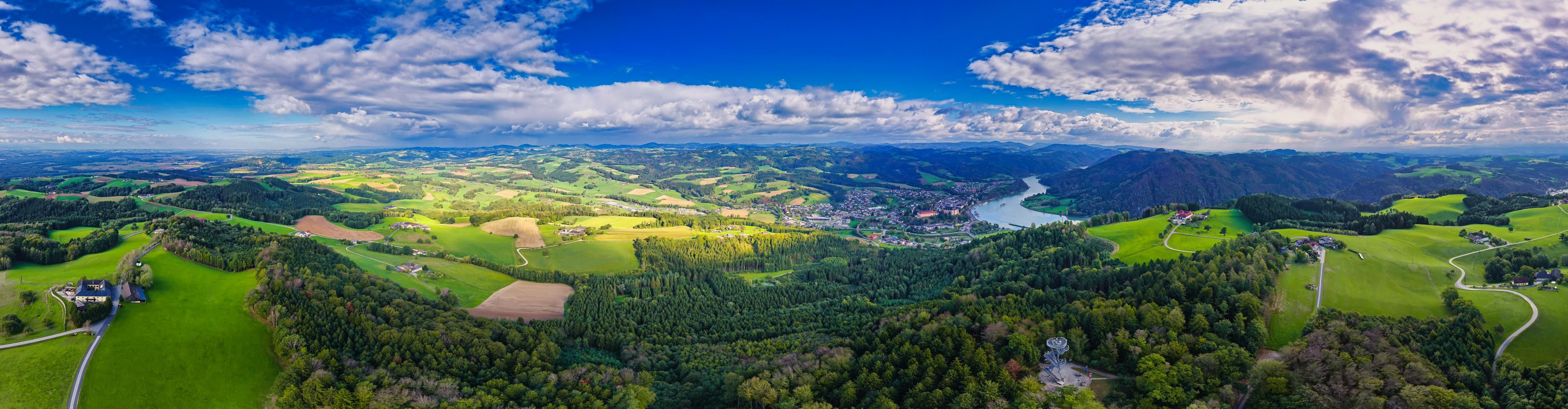 Gobelwarte with Danube and Grein, Austria