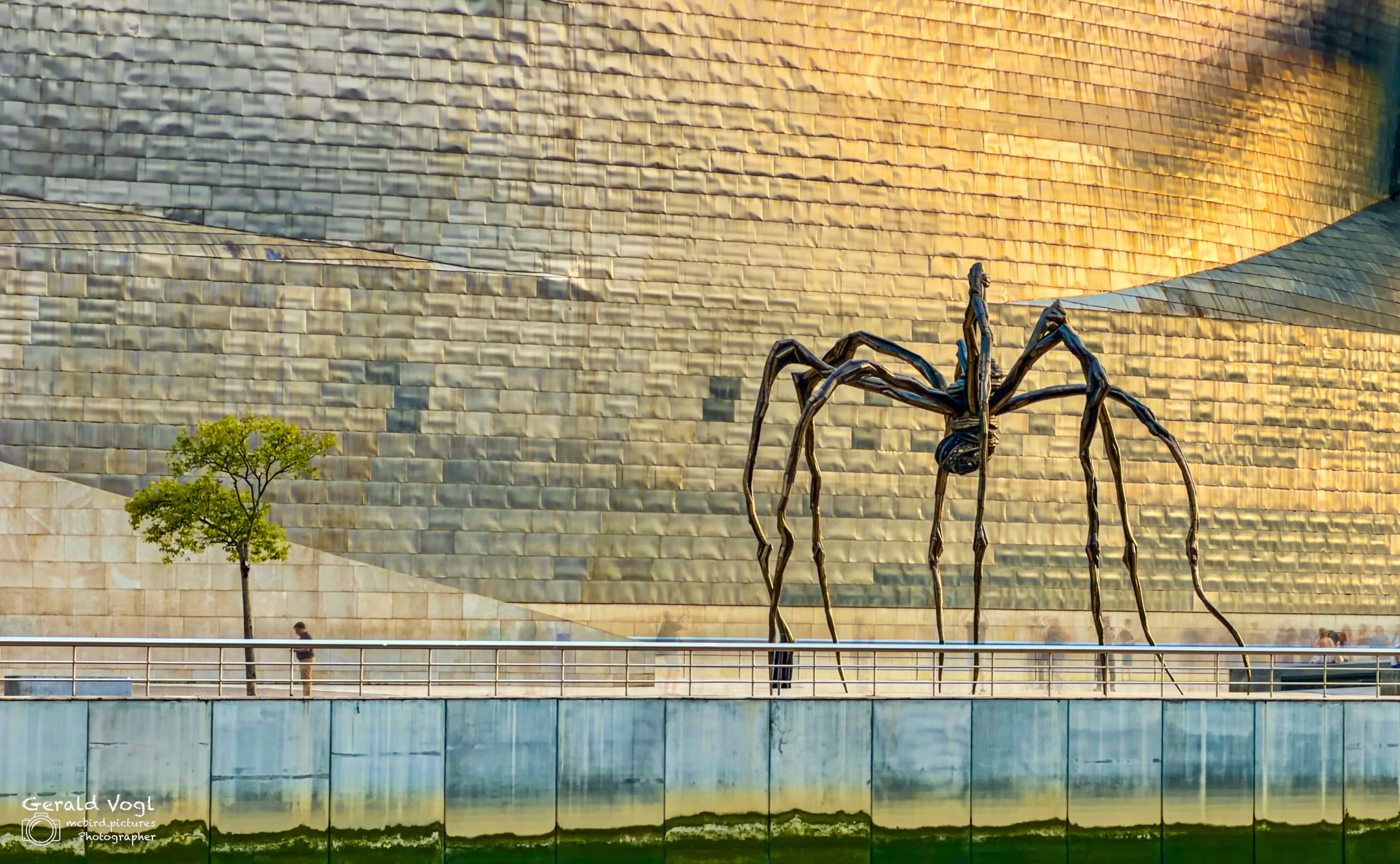 Guggenheim opposite river, Spain