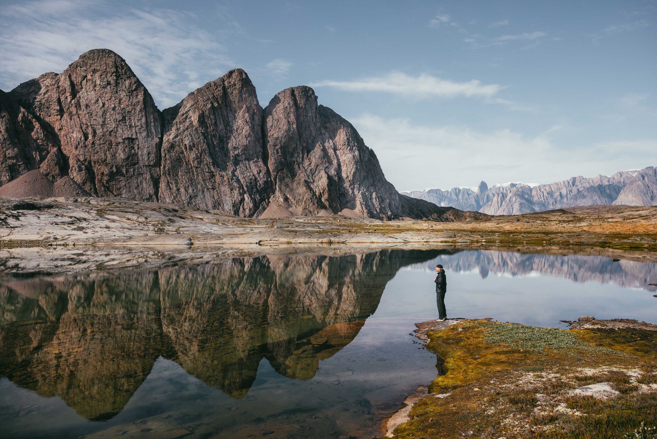 Hiking on Bear Islands, Scoresbysund, Greenland