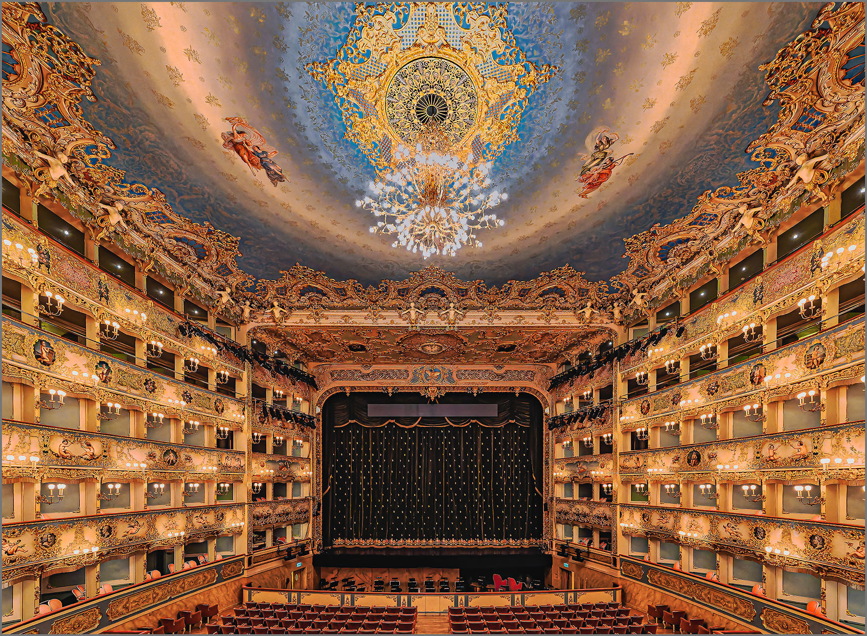 Inside Teatro la Fenice, Venice, Italy