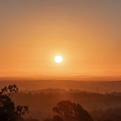 Kangaroo Ground Lookout toward Macedon Ranges, Australia