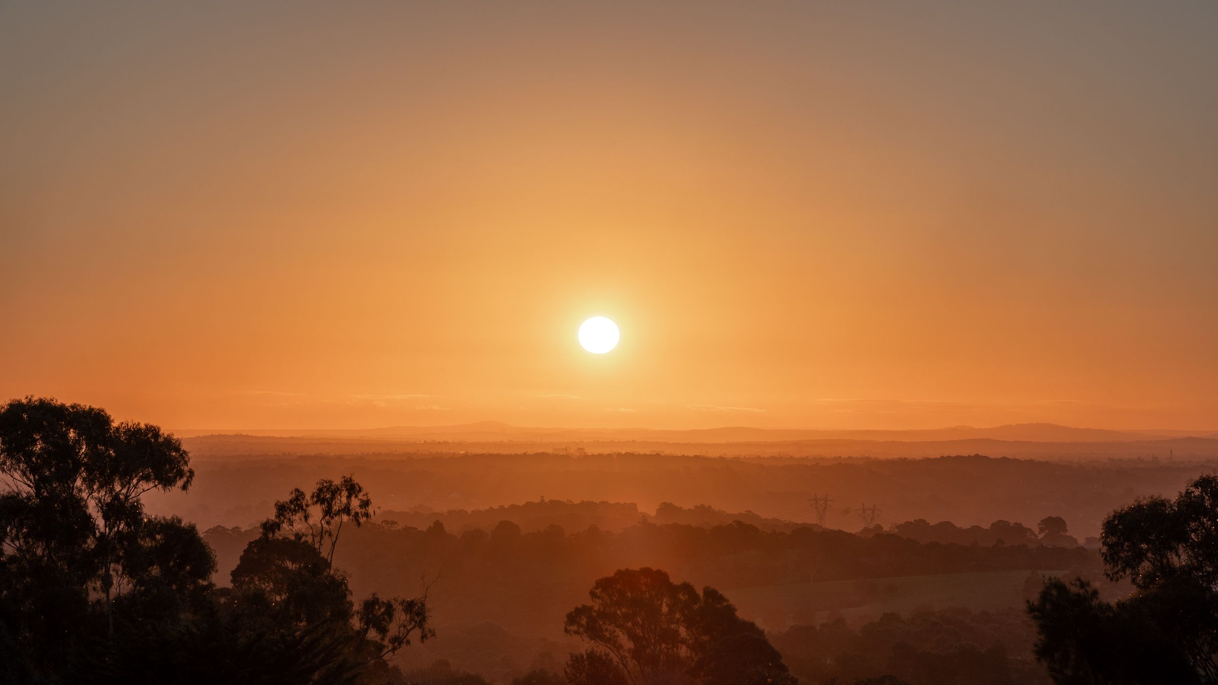 Kangaroo Ground Lookout toward Macedon Ranges, Australia