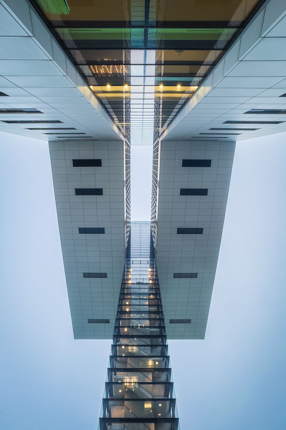 Kranhäuser from below, Cologne, Germany