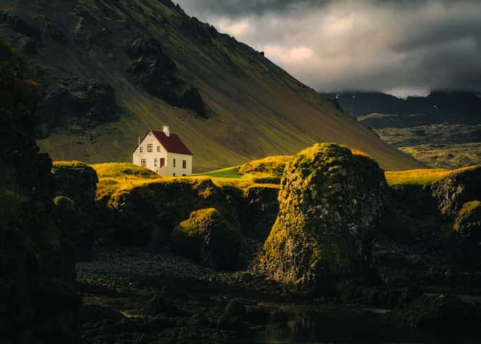 Lonely House in Arnarstapi